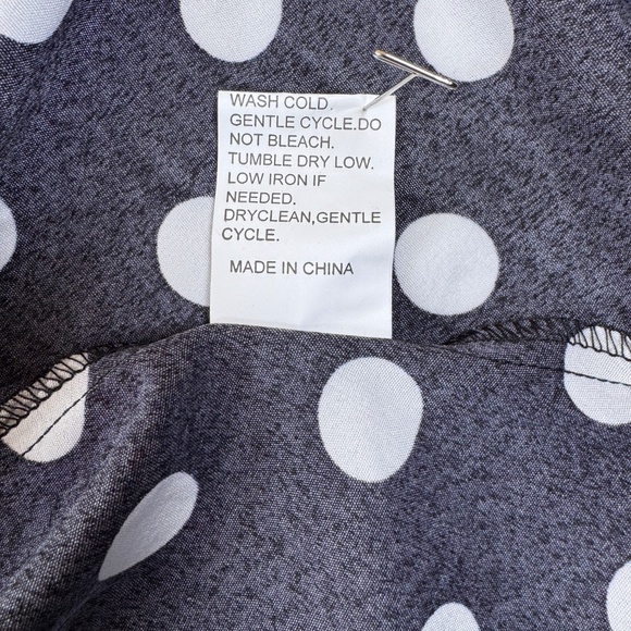 Sz L B&W Poka Dot Dress Bikini Straps Midi Spring Cool Summer Hot Stylish Look - Picture 6 of 6